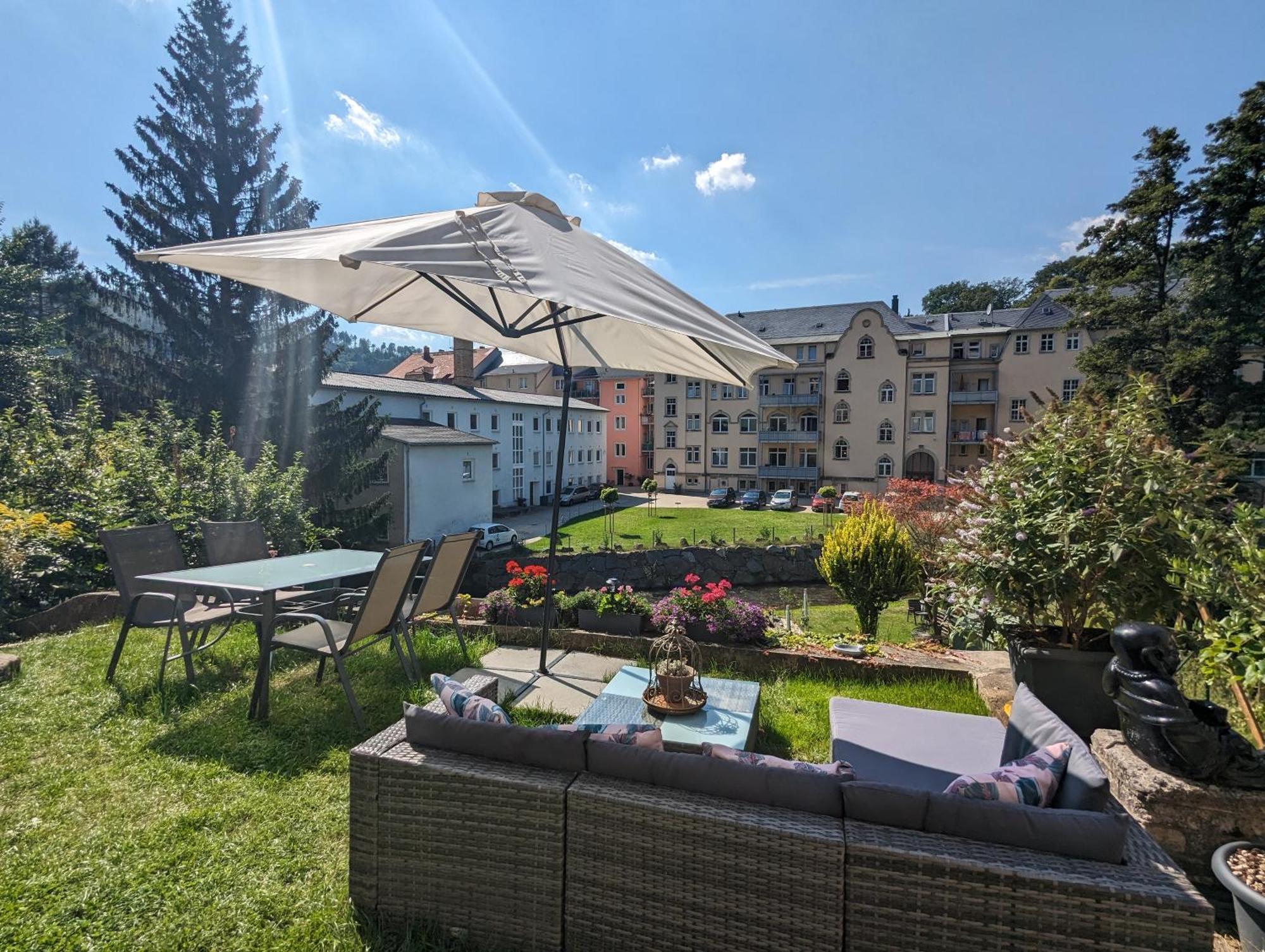 F2 - Urlaubsmagie Sauna, Whirlpool, Pool & Garten Sebnitz Dış mekan fotoğraf
