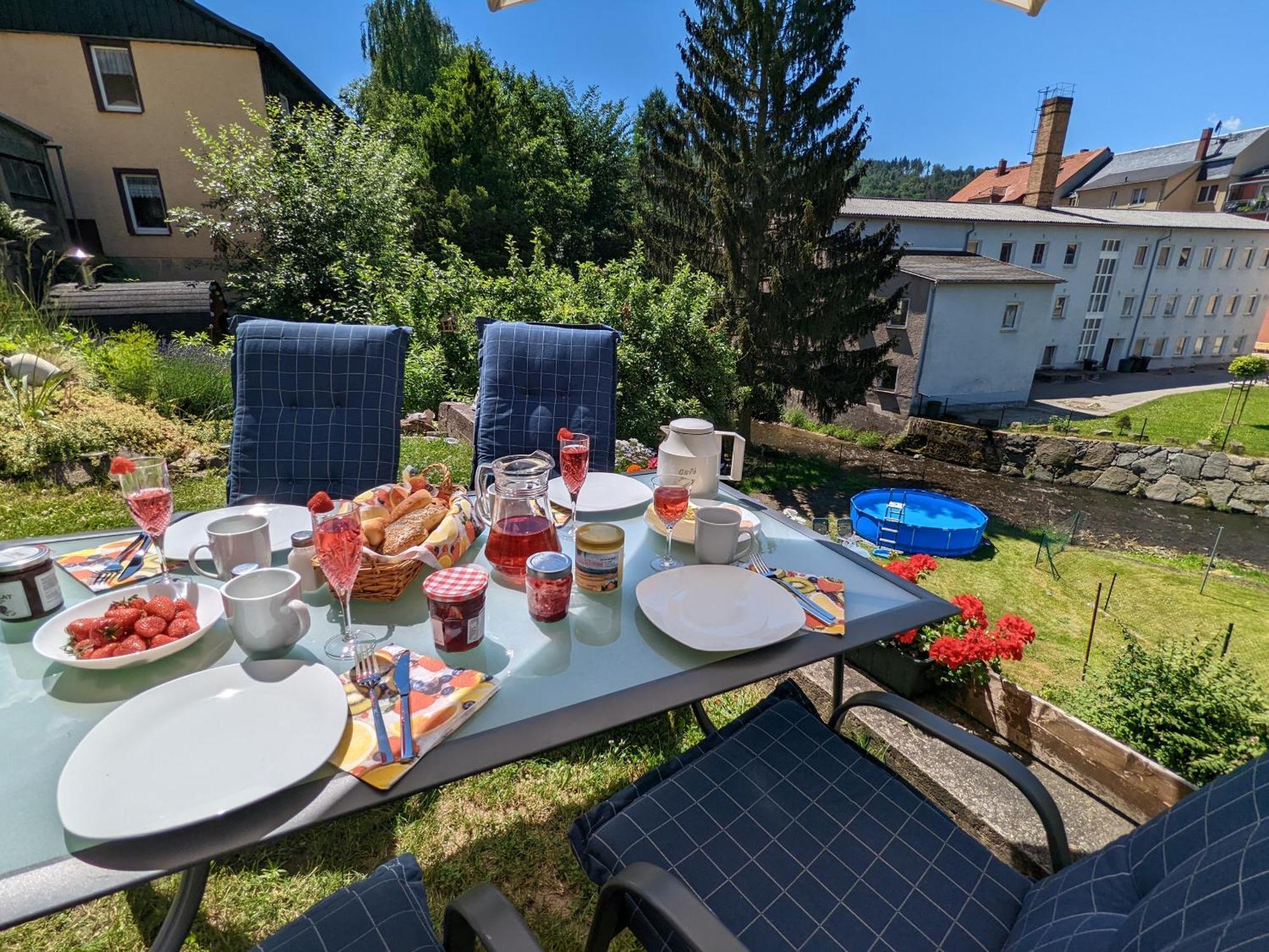F2 - Urlaubsmagie Sauna, Whirlpool, Pool & Garten Sebnitz Dış mekan fotoğraf