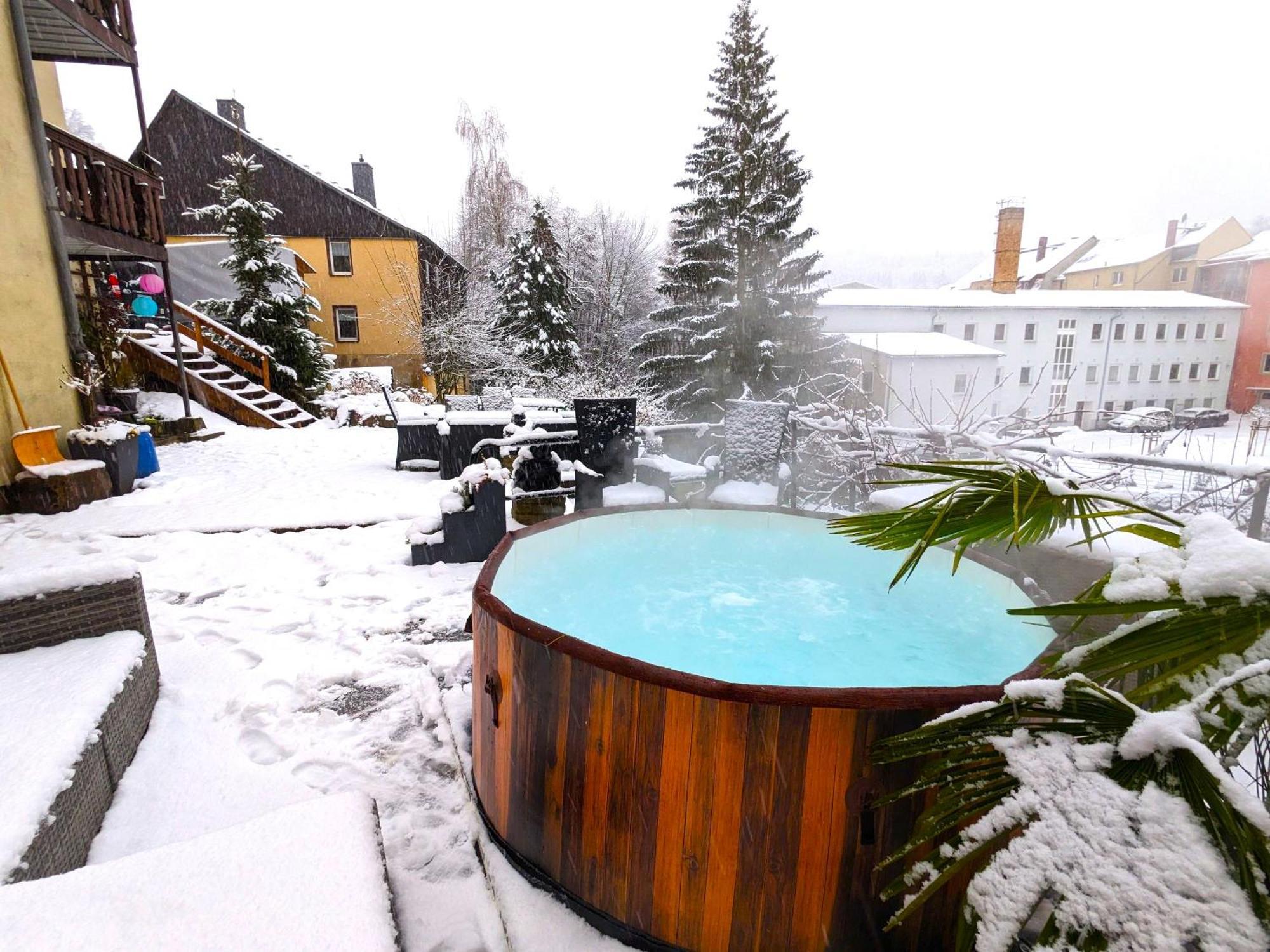 F2 - Urlaubsmagie Sauna, Whirlpool, Pool & Garten Sebnitz Dış mekan fotoğraf